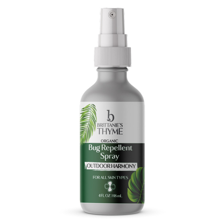 Brittanies Thyme Natural Skin Wellness Aluminum Organic Bug Repellent Spray 4Oz (118ml)
