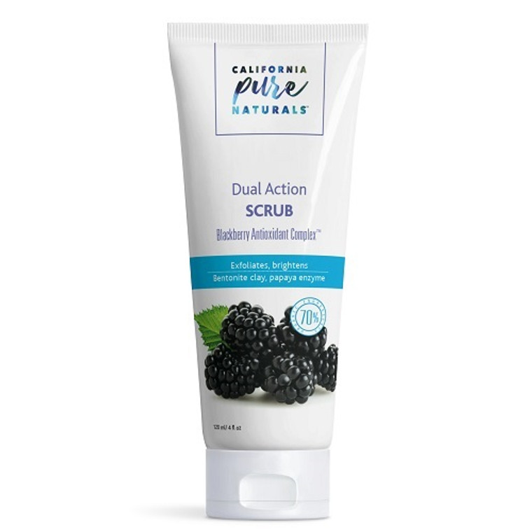 California Pure Naturals Blackberry Antioxidant Complex Dual Action Scrub Facial Cleanser, 4 Oz