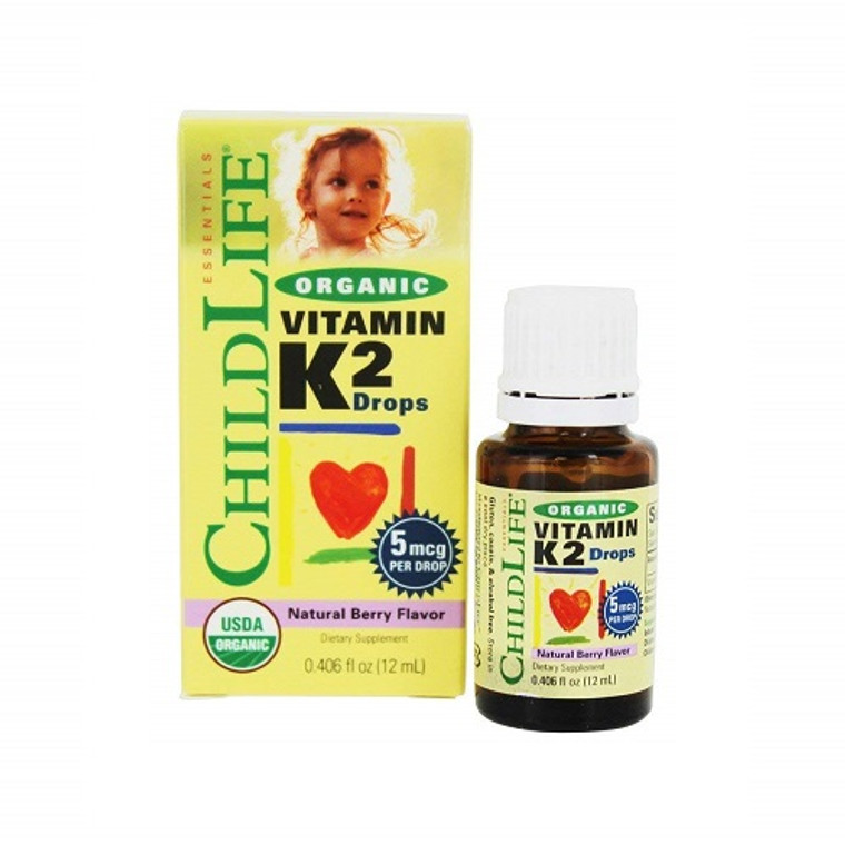 Child Life Essentials Organic Vitamin K2 Drops Natural Berry Flavor, 0.41 Oz