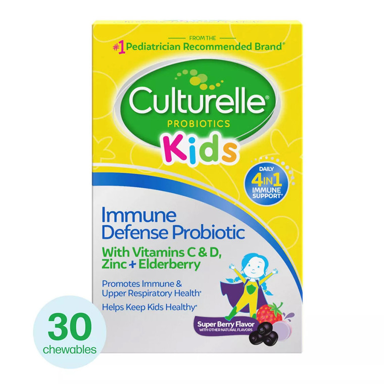 Culturelle Kids Immune Defense Probiotic Chewables for Immune and Digestive Support 30Ea
