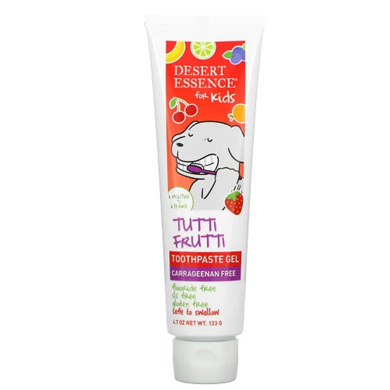 Desert Essence Tutti Frutti Gel Toothpaste for Kids, 4.7 Oz