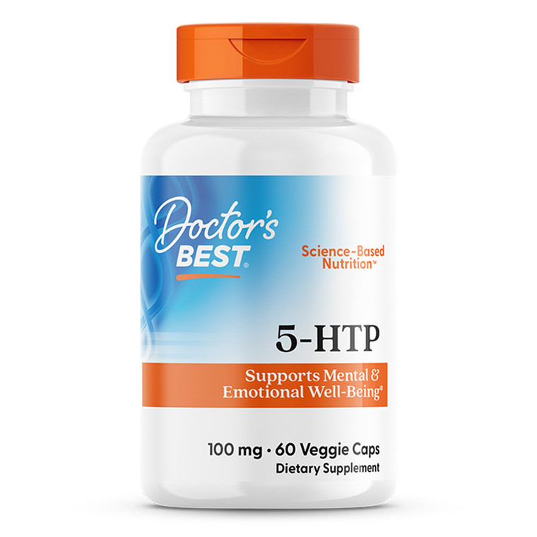 Doctors Best 5-HTP 100 mg Mood Support Relaxation Veggie Capsules 60Ea