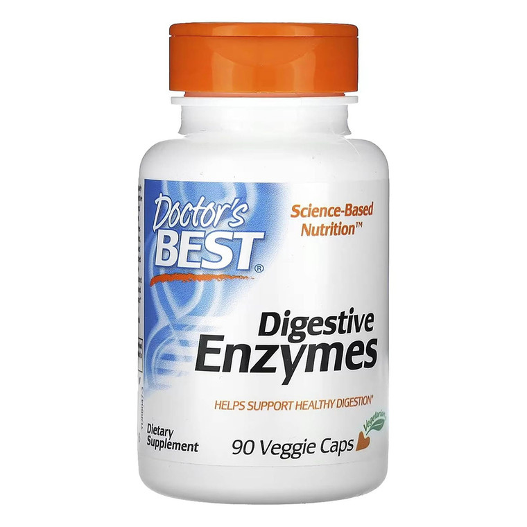 Doctors Best Digestive Enzymes Veggie Capsules Digestive Support Comforting 90Ea