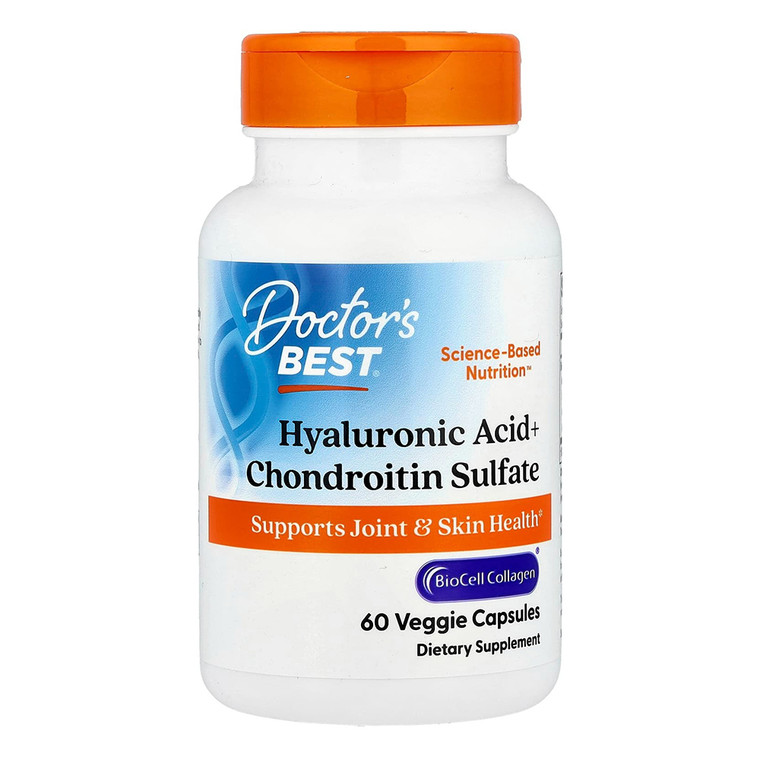 Doctors Best Skin Hyaluronic Acid with Chondroitin Sulfate Capsules 60Ea