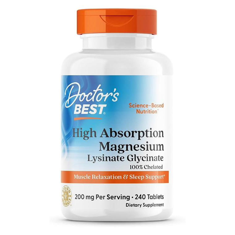 Doctors Best Bone High Absorption 100% Chelated Magnesium Tablets 240Ea