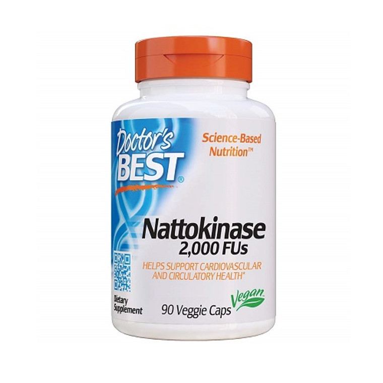 Doctors Best Nattokinase 2,000 FUs Vegetarian Capsules, 90 Ea