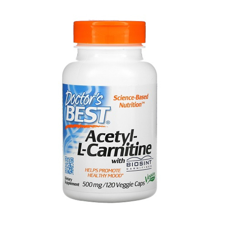 Doctors Best Acetyl L-Carnitine with Biosint Carnitines 500 mg Veggie Capsules, 120 Ea
