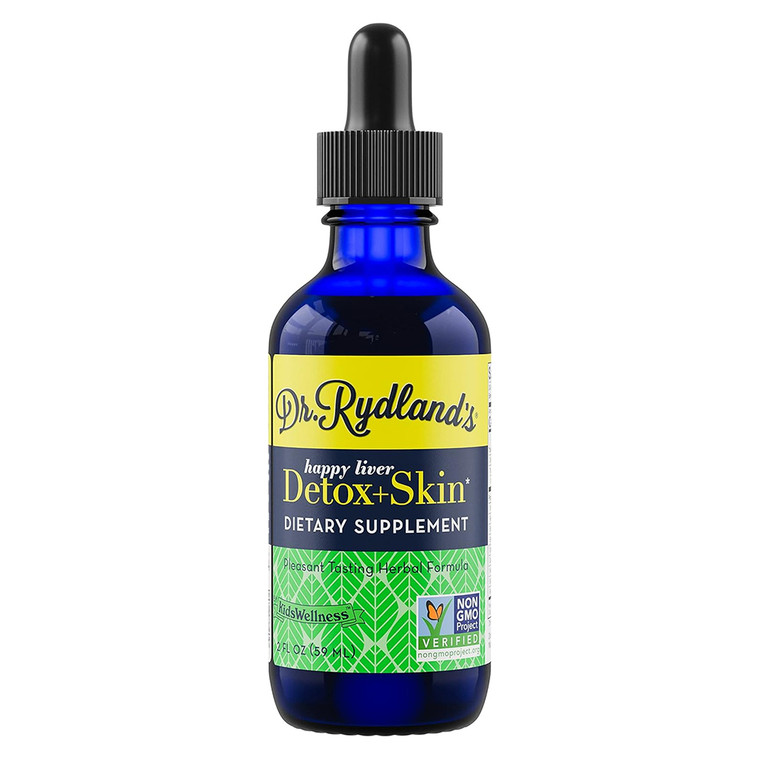 Dr Rydlands Liver Cleansing Detox and skin Pleasant Tasting Liquid Herbal Formulas Relieves Eczema Rosacea Acne and Viral Skin Rashes 2Oz (59ml)