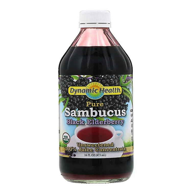 Dynamic Health Concentrate Sambucus Black Elderberry Juice, 16 Oz