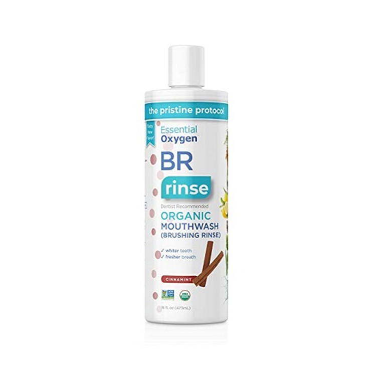 Essential Oxygen Organic Mouthwash Liquid Cinnamon, 16 Oz