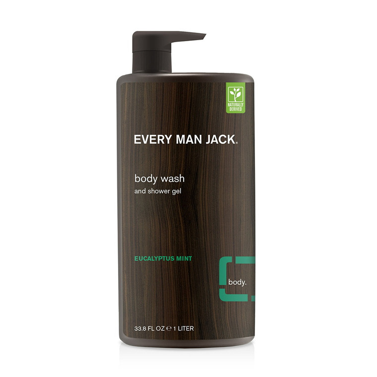 Every Man Jack Eucalyptus Mint Body Wash, 33.8 Oz