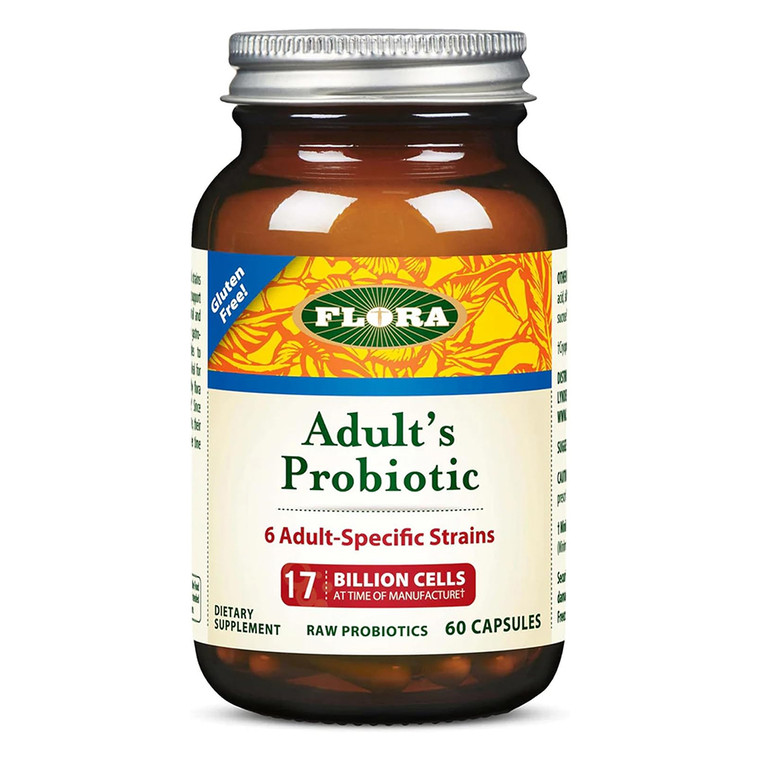 Flora Adults Probiotic Capsules for Digestive Health Support 60Ea