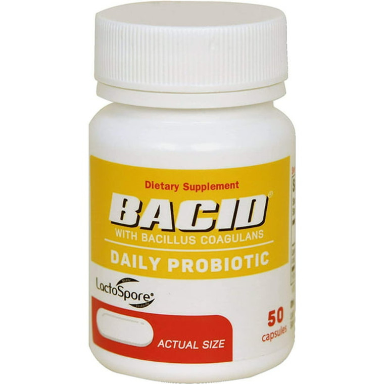 Bacid Daily Probiotic Dietary Supplement for Digestive Health, 50 Ea