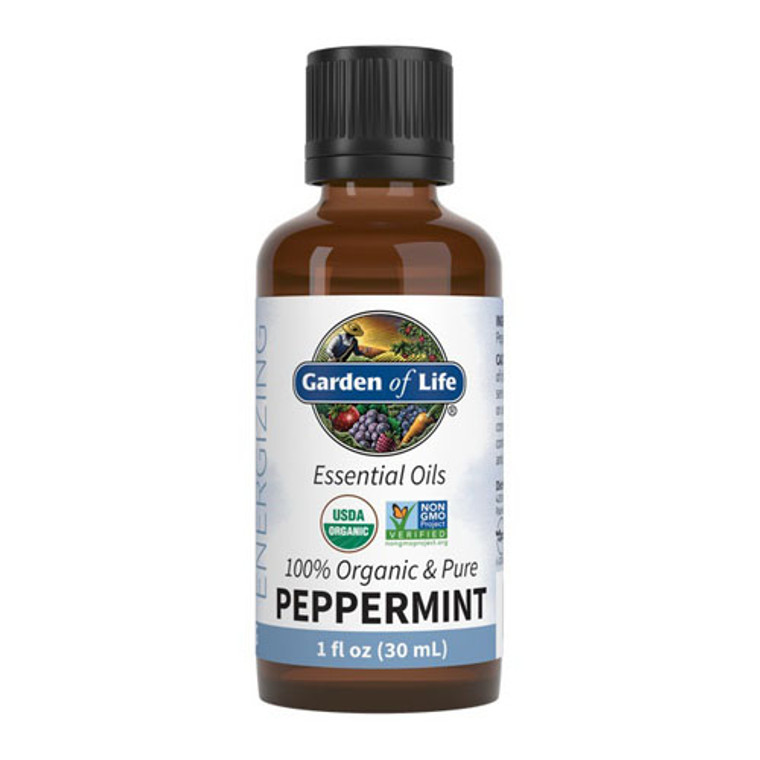 Garden of Life Peppermint Organic and Pure Essential Oils, 1 Oz