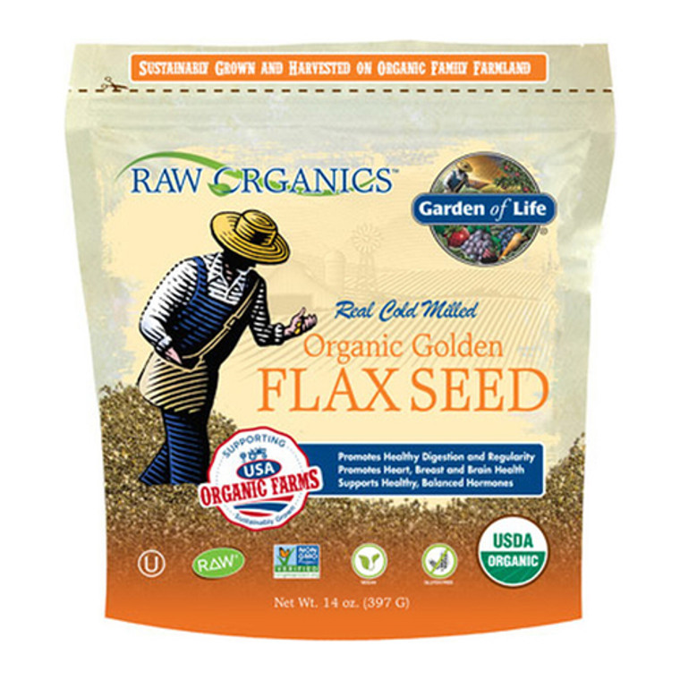 Garden of Life Raw Organic Golden Flax Seed, 14 Oz