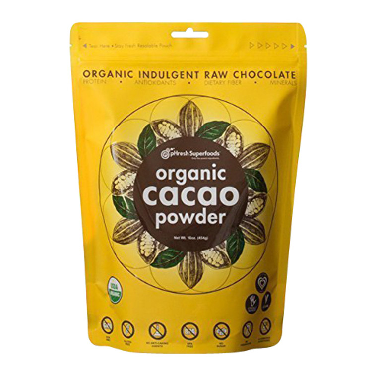 Phresh Superfoods Organic Cacao Powder Dark Chocolate Indulgence, 16 oz