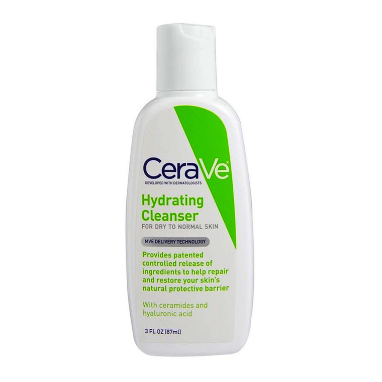 CeraVe Hydrating Facial Cleanser for Normal to Dry Skin, 3 Oz