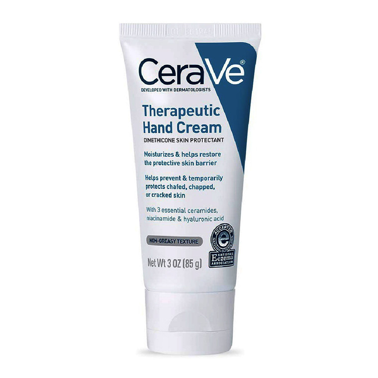 CeraVe Therapeutic Hand Cream for Dry Cracked Hands, 3 Oz