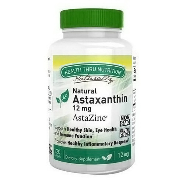 Health Thru Nutrition Natural Astaxanthin AstaZine 12 Mg Softgels, 30 Ea