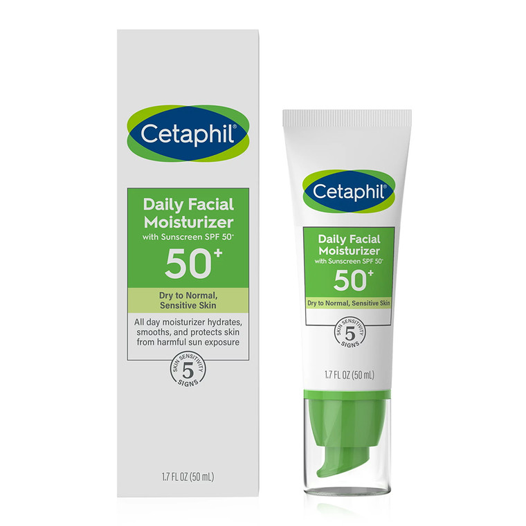 Cetaphil Daily Facial Moisturizer with Sunscreen SPF50, 1.7 Oz