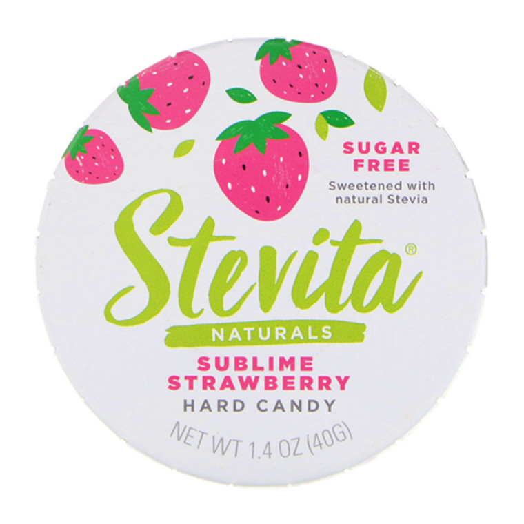 Stevita Naturals Sugar Free Hard Candy Sublime Strawberry, 1.4 Oz