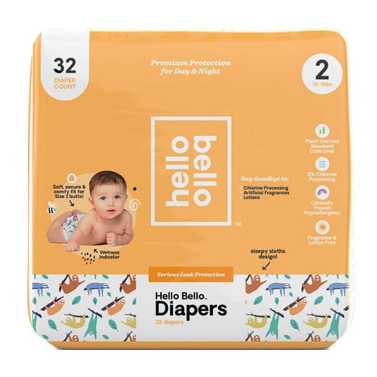 Hello Bello Diapers Jumbo Pack Size 2 Alphabet Soup, 32 Ea
