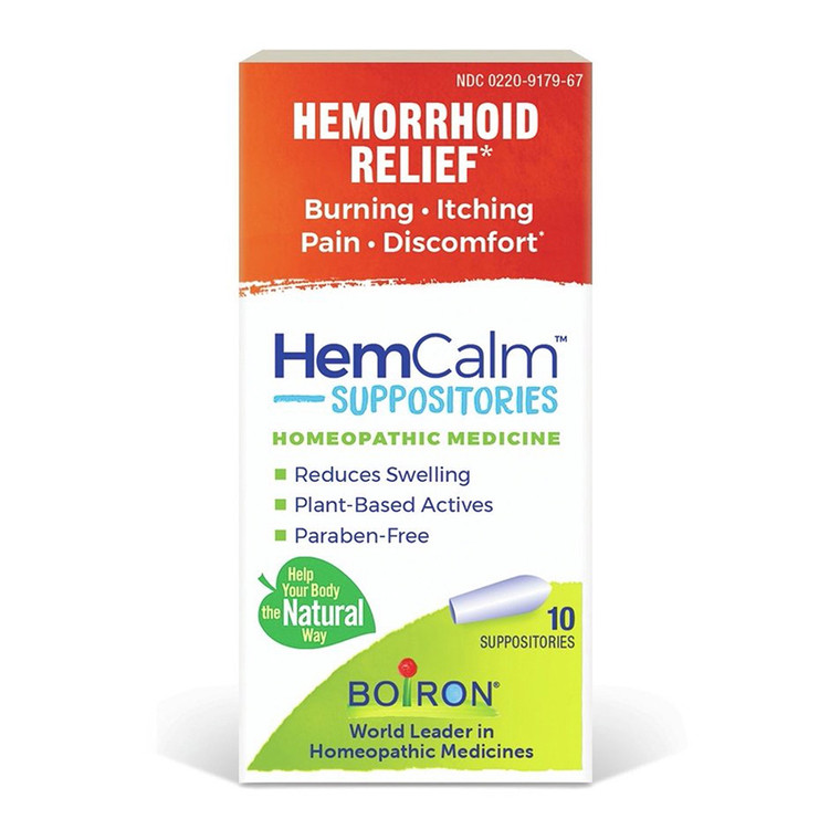 Boiron Hemcalm Hemorrhoid Relief Suppositories, 10 Ea