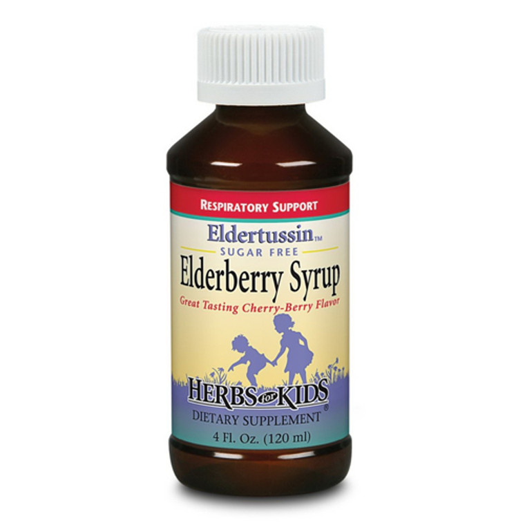 Herbs for Kids Eldertussin Elderberry Syrup, Sugar Free, 4 Oz