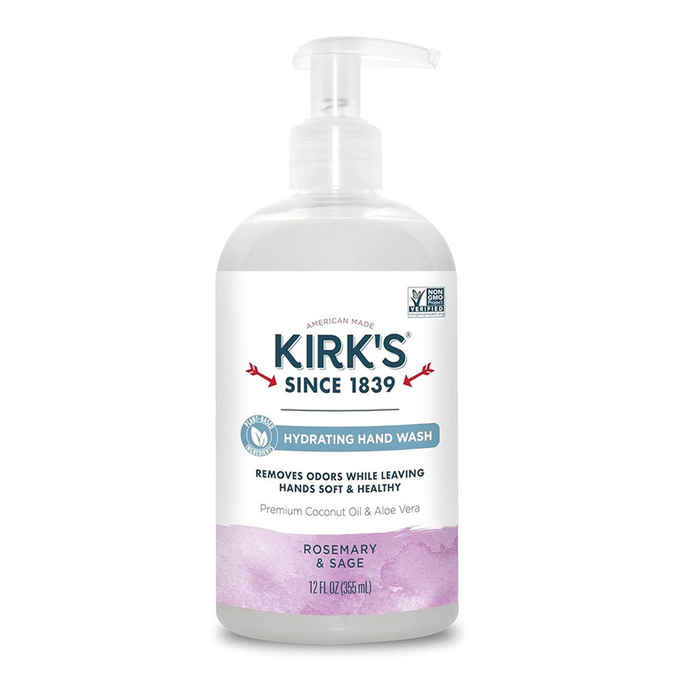 Kirks Odor Neutralizing Hand Wash Hydrating Formula with Rosemary and Sage 12Oz (355ml)