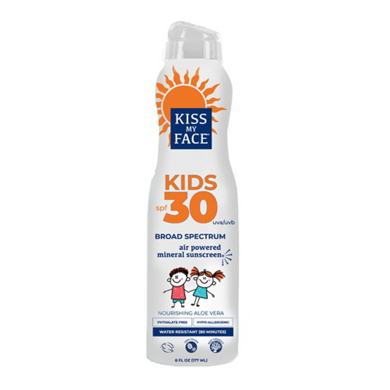 Kiss My Face Kids Defense Broad Spectrum SPF 30 Spray Sunscreen, 6 Oz