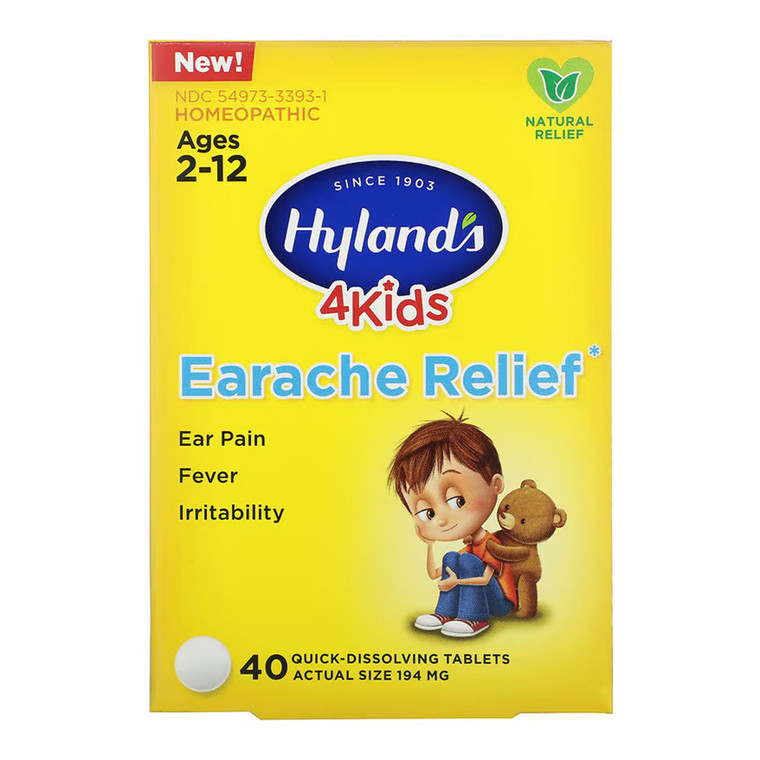 Hylands 4 Kids Earache Relief Quick Dissolving Tablets, 40 Ea