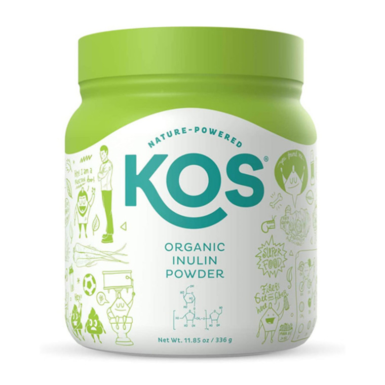 KOS Nature Powered Organic Inulin Powder, 11.85 Oz