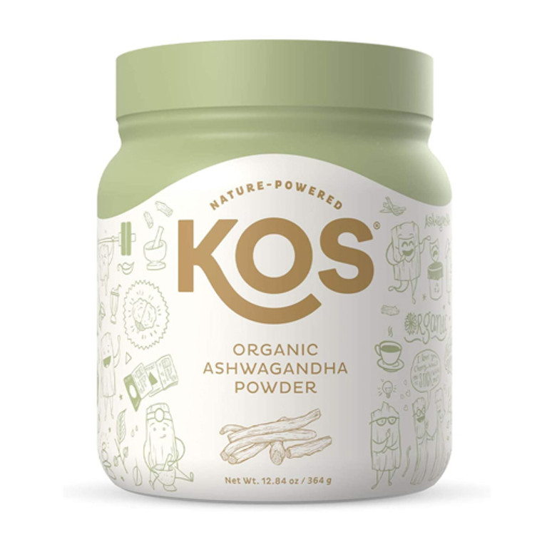 KOS Nature Powered Organic Ashwagandha Powder, 12.84 Oz