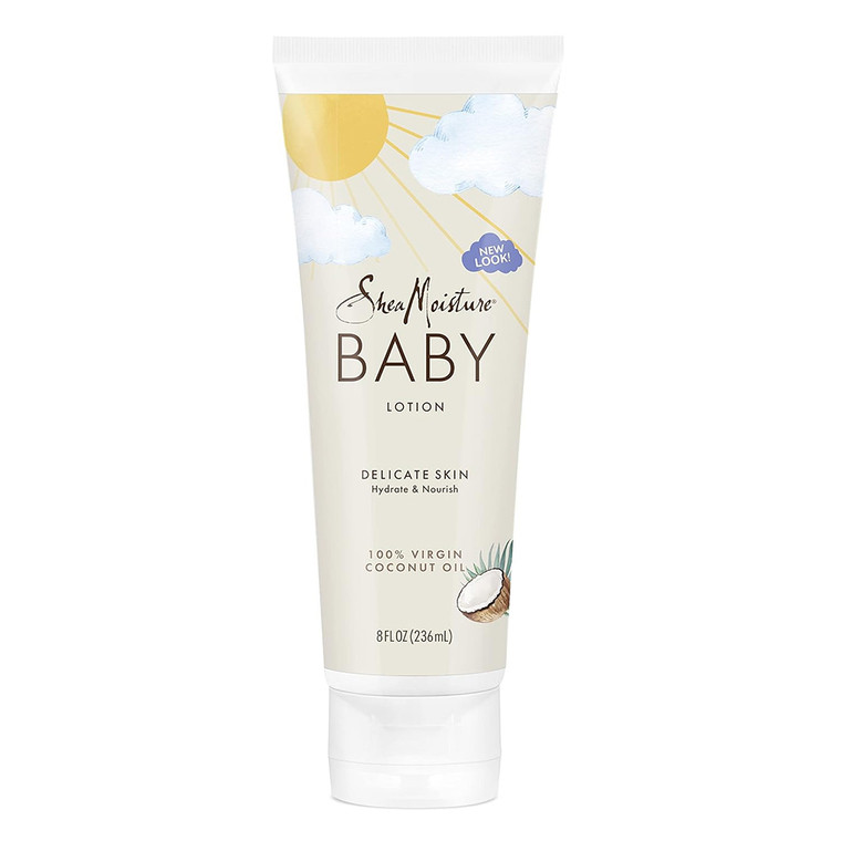 Shea Moisture 100% Virgin Coconut Oil Baby Lotion With Sweet Pea, & Murumuru, 8 Oz
