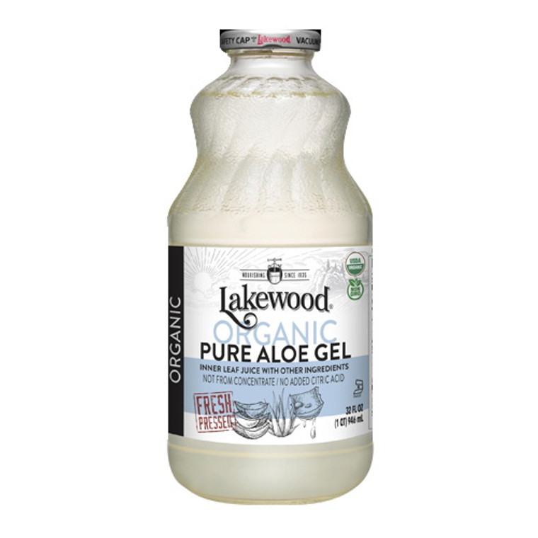 Lakewood Organic Pure Fresh Pressed Aloe Vera Gel, 32 Oz