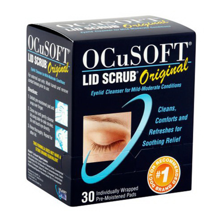 Ocusoft Eyelid Scrub Eyelid Cleanser Original Formula - 30 Pre-Moistened Pads