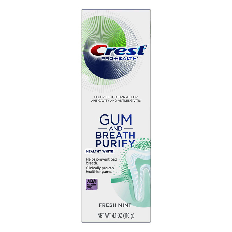 Crest Gum & Breath Purify Healthy White Toothpaste, Fresh Mint, 4.1OZ