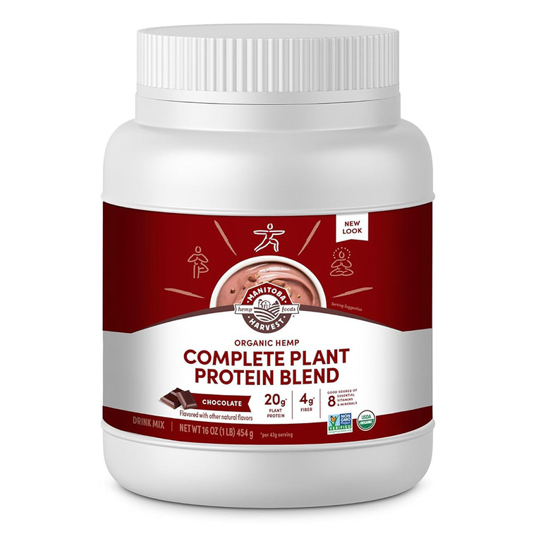 Manitoba Harvest Organic Hemp Plant based Protein Blend Chocolate Flavor 16Oz (454g)