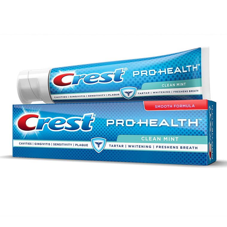 Crest Pro Health Smooth Formula Toothpaste for Gum Protection and Cavity Defense Clean Mint 4.6Oz (130g)