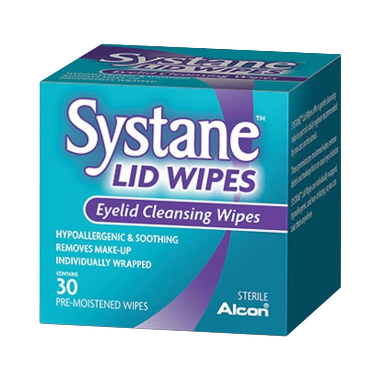 Systane Lid Wipes Refreshing Eyelid Cleanser Wipes, 30 Ea