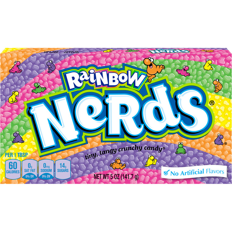 Wonka Rainbow Nerds On the Go Concession Candy Box, 5 Oz