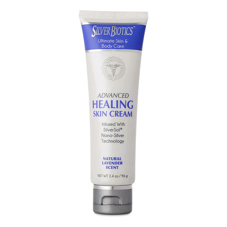 American Biotech Labs Silver Biotics Advanced Healing Skin Cream, Natural Lavender Scent, 3.4 Oz