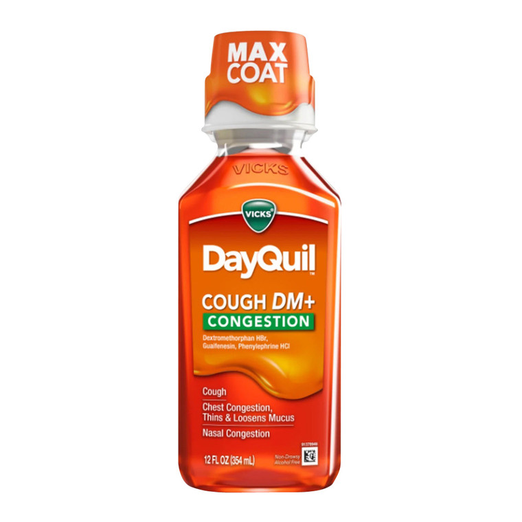 Vicks DayQuil Cough DM + Congestion Relief Liquid, 12 Oz