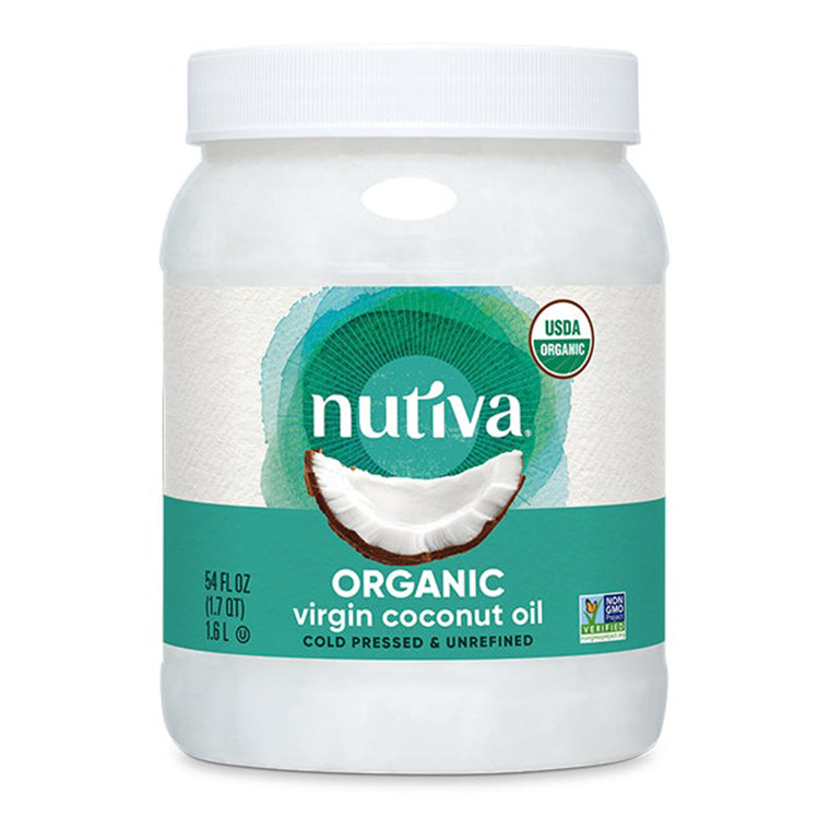 Nutiva Organic Virgin Coconut Oil Cold Pressed and Unrefined 54Oz (1.6l)