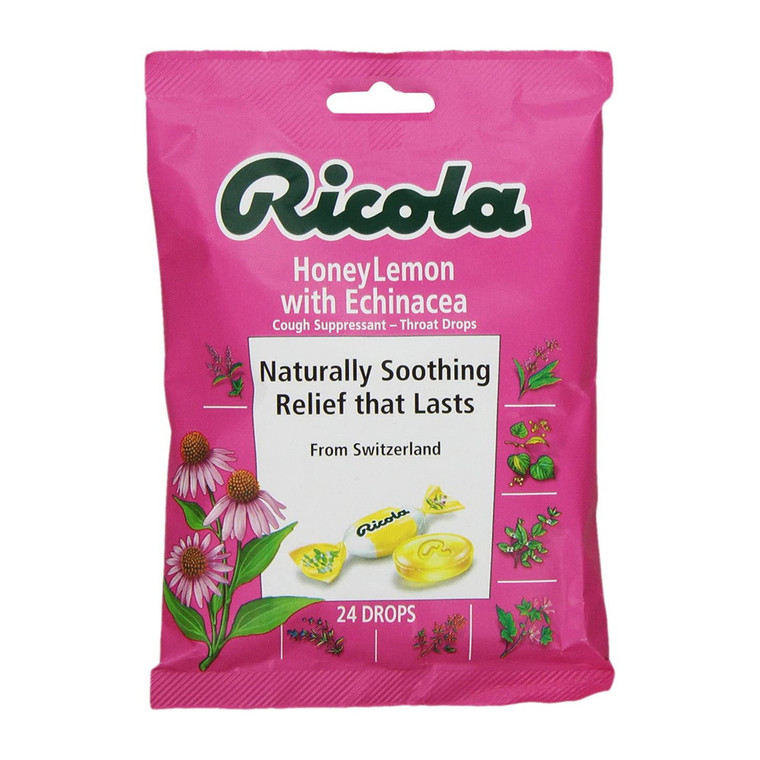 Ricola Honey Lemon with Echinacea Cough Drops, 19 Ea