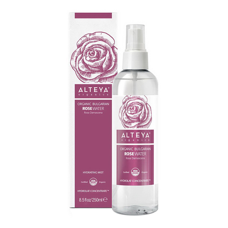 Alteya Organics Bulgarian Rose Water Spray Bottle, 8.5 Oz