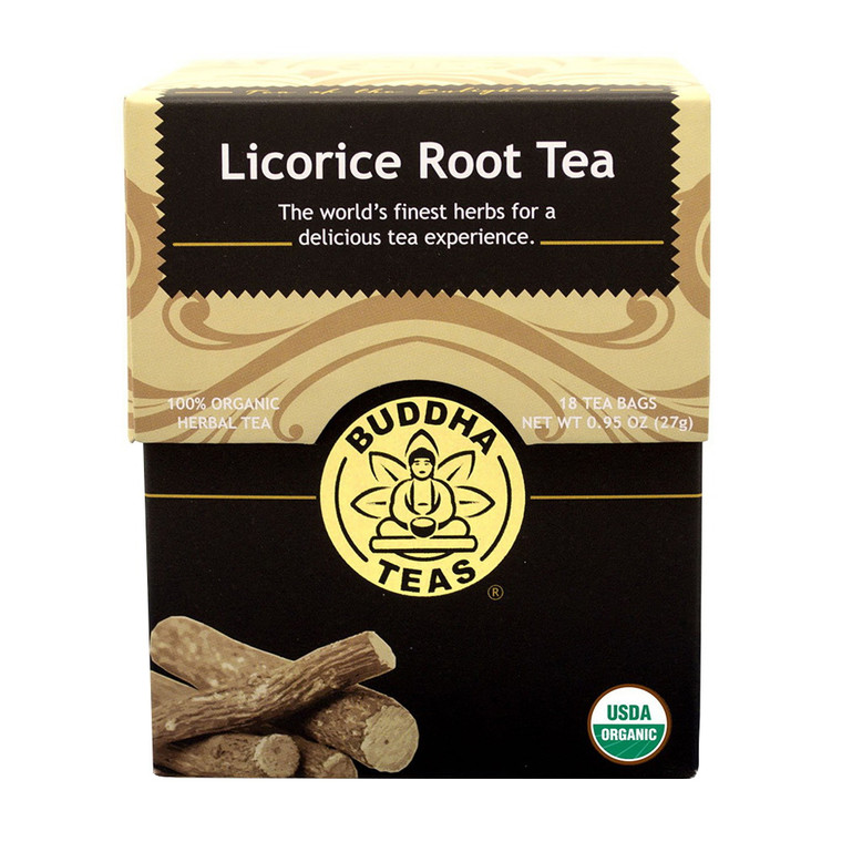 Buddha Tea Organic Licorice Root Tea Bags Soothes Throat and Respiratory System?á18Ea