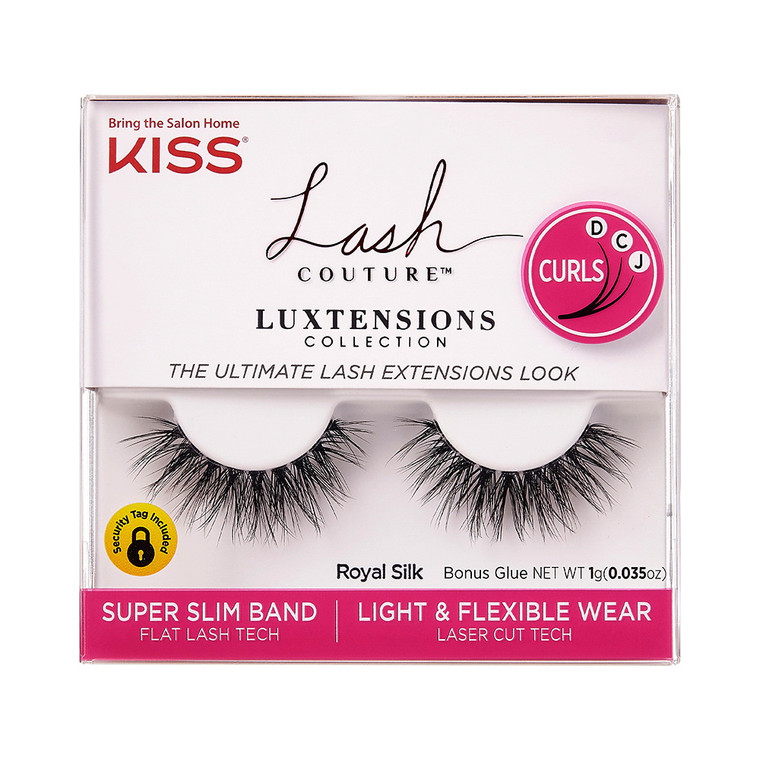 Kiss Lash Couture LuXtension Strip 02 Royal Silk Pair, 1 Ea