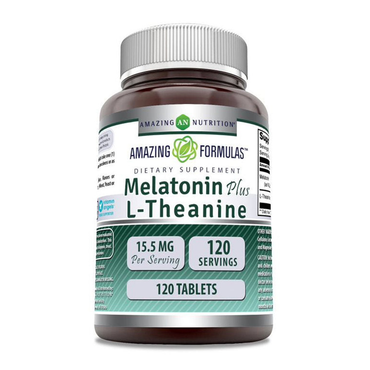 Amazing Nutrition Amazing Formulas Melatonin Plus L-theanine 10 Mg Tablets, 120 Ea