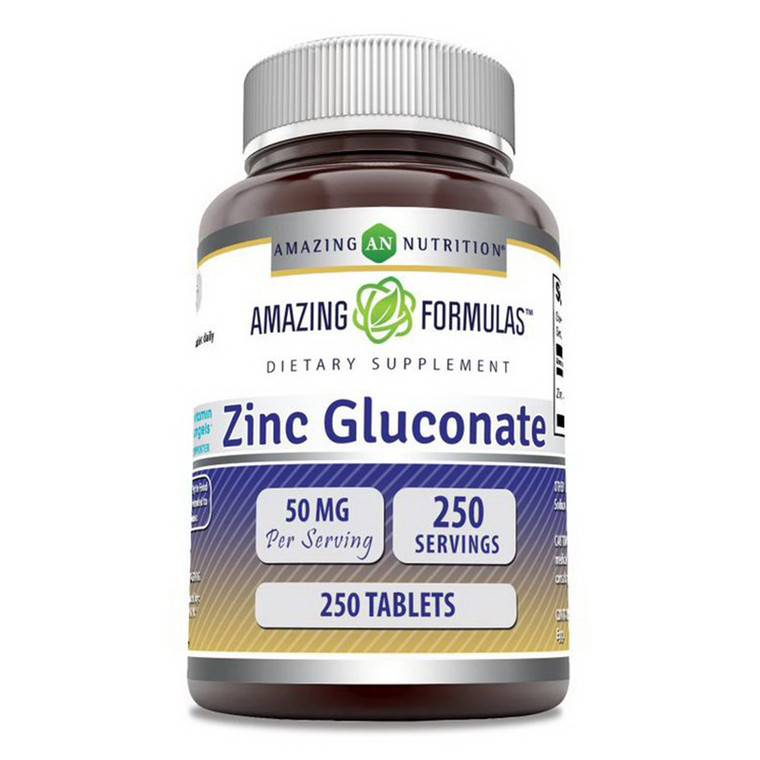 Amazing Formulas Zinc Gluconate 50 mg Tablets, 250 Ea